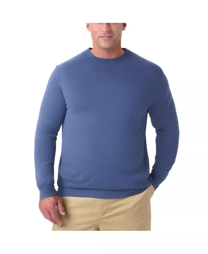 

Большая и высокая флисовая толстовка с круглым вырезом Kingsize, синий