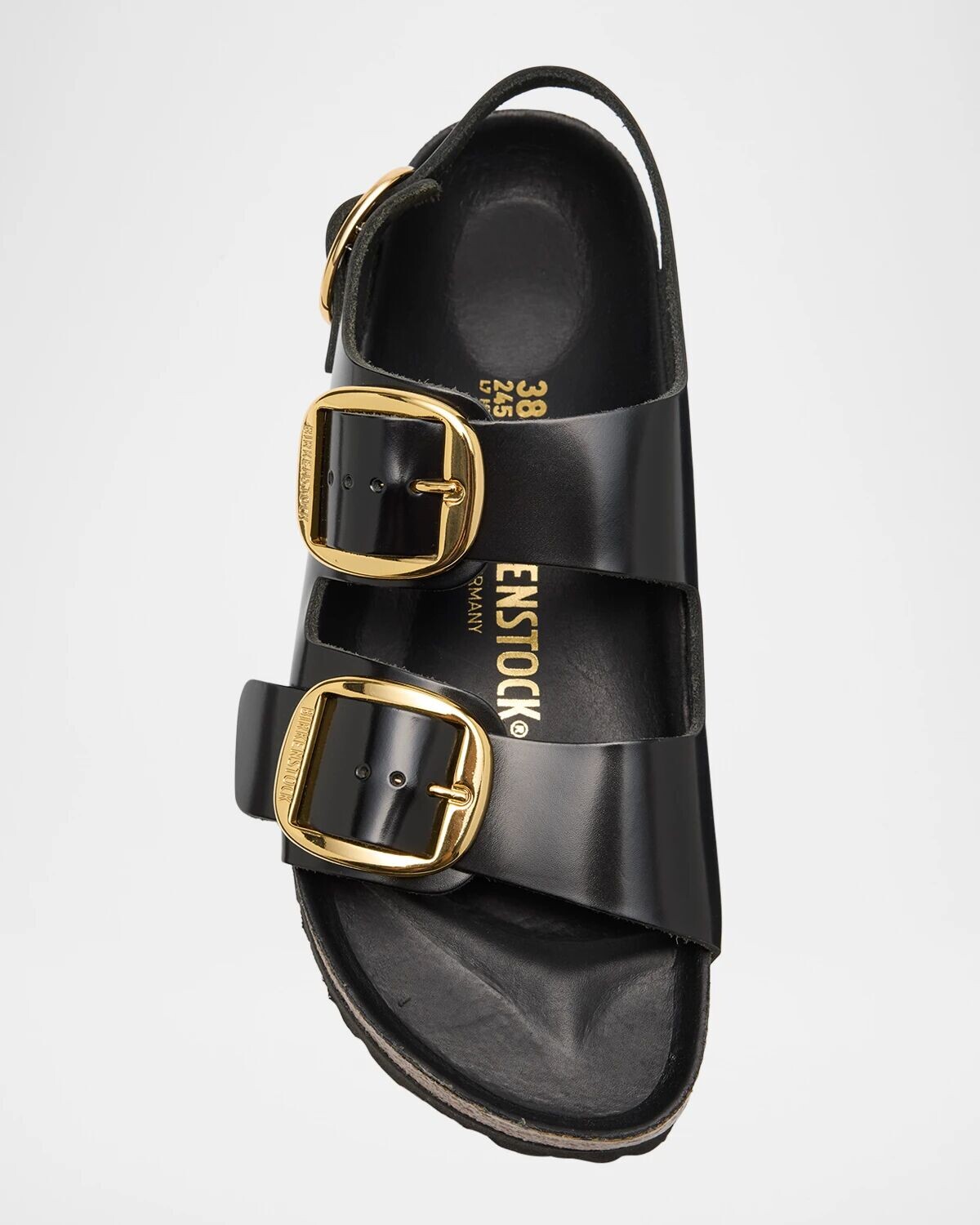 Кожаные босоножки Milano с ремешком на пятке и двойной пряжкой Birkenstock, черный — фото 3