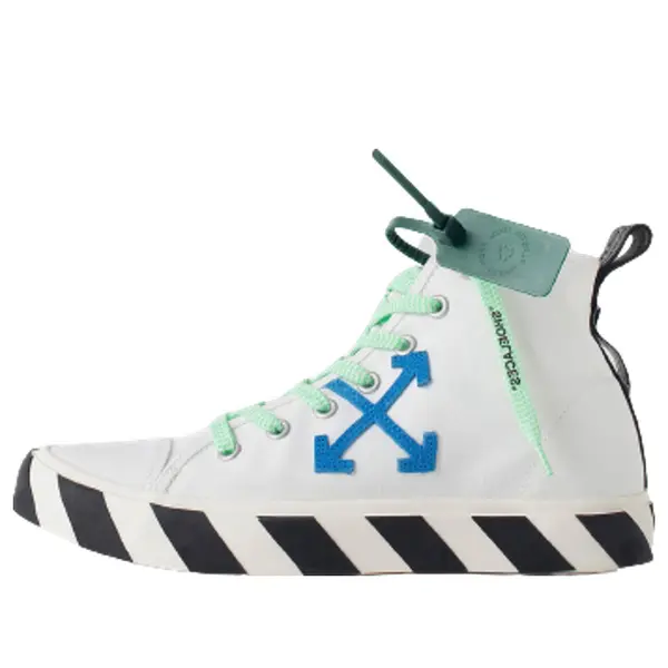 

Кроссовки mid-top vulcanized canvas sneaker 'white blue green black' Off-White, белый