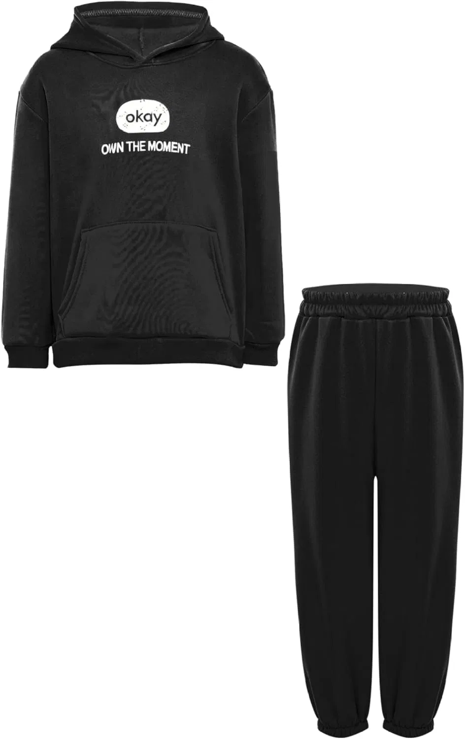 Детский спортивный костюм из флиса Fldy, 2 предмета, черный