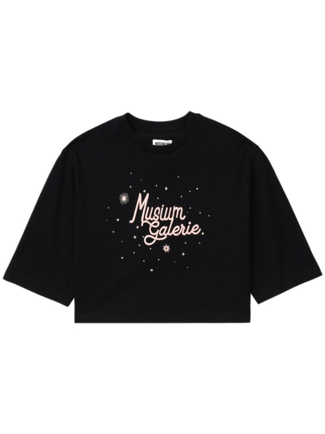 

Укороченная футболка с вышитым логотипом Musium Div., черный