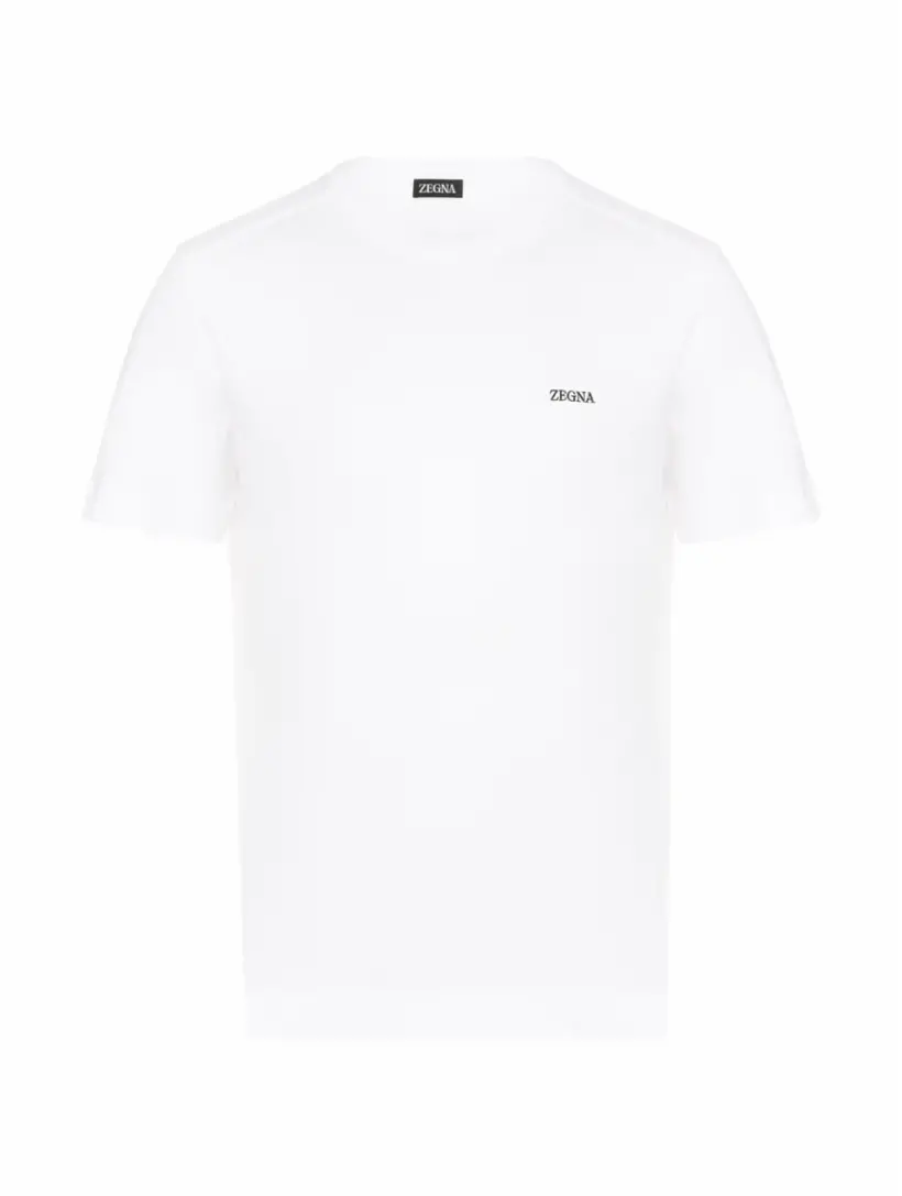 

Хлопковая футболка с логотипом Zegna, белый