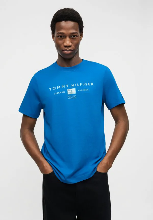 Футболка с монограммой и принтом brand love Tommy Hilfiger, Blue Orbit — фото 4