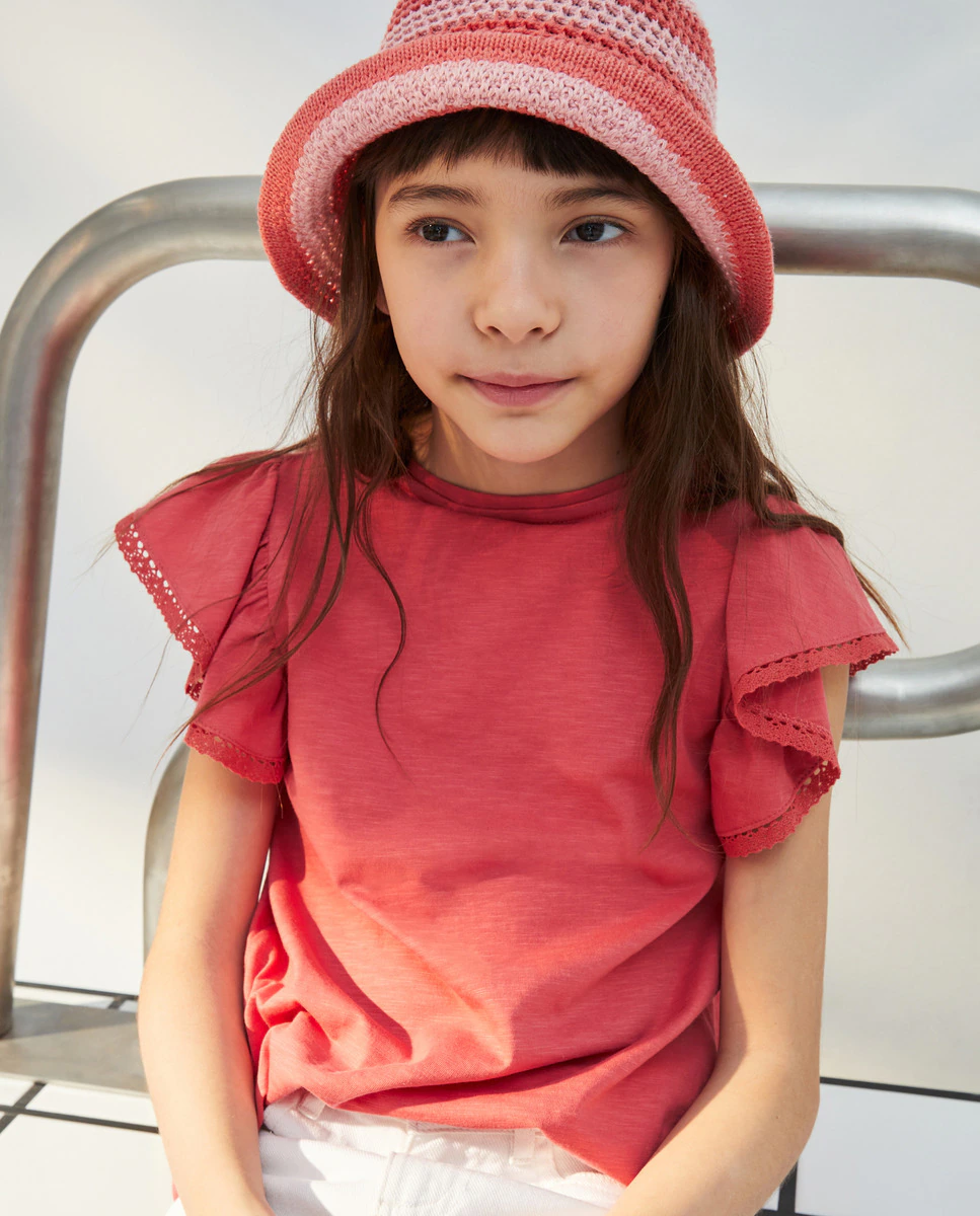 

Футболка с короткими рукавами для девочки Kids El Corte Inglés, цвет 630 Coral