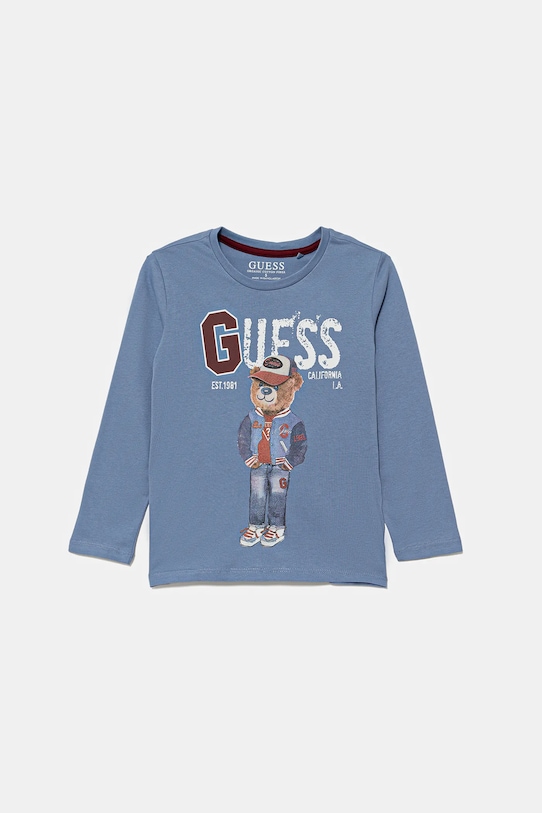 

Детская хлопковая водолазка Guess, синий