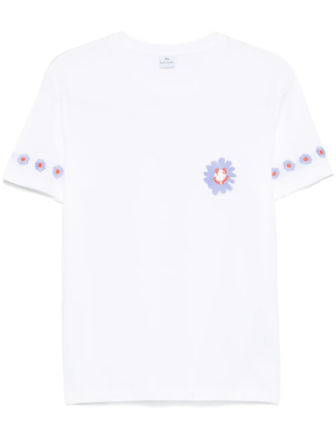 

PS Paul Smith футболка с вышивкой PS Daisy, белый