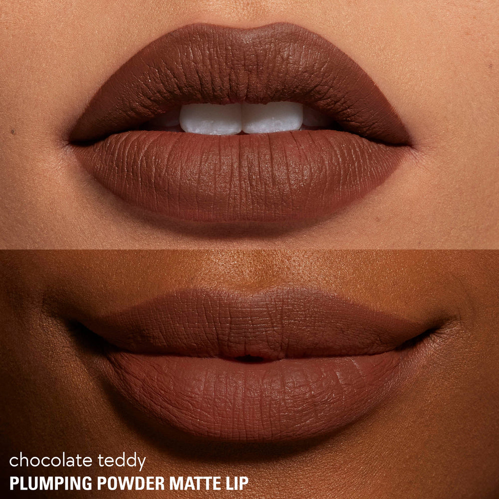 Жидкая помада Kylie Cosmetics Plumping Powder Matte Lip, brown/chocolate teddy — фото 3
