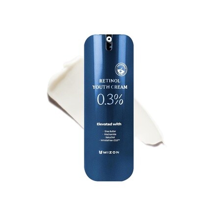 

MIZON Retinol Youth 0,3% Крем с ретинолом и уходом за морщинами Масло ши Пептиды Ниацинамид Бакучиол 0,92 унции
