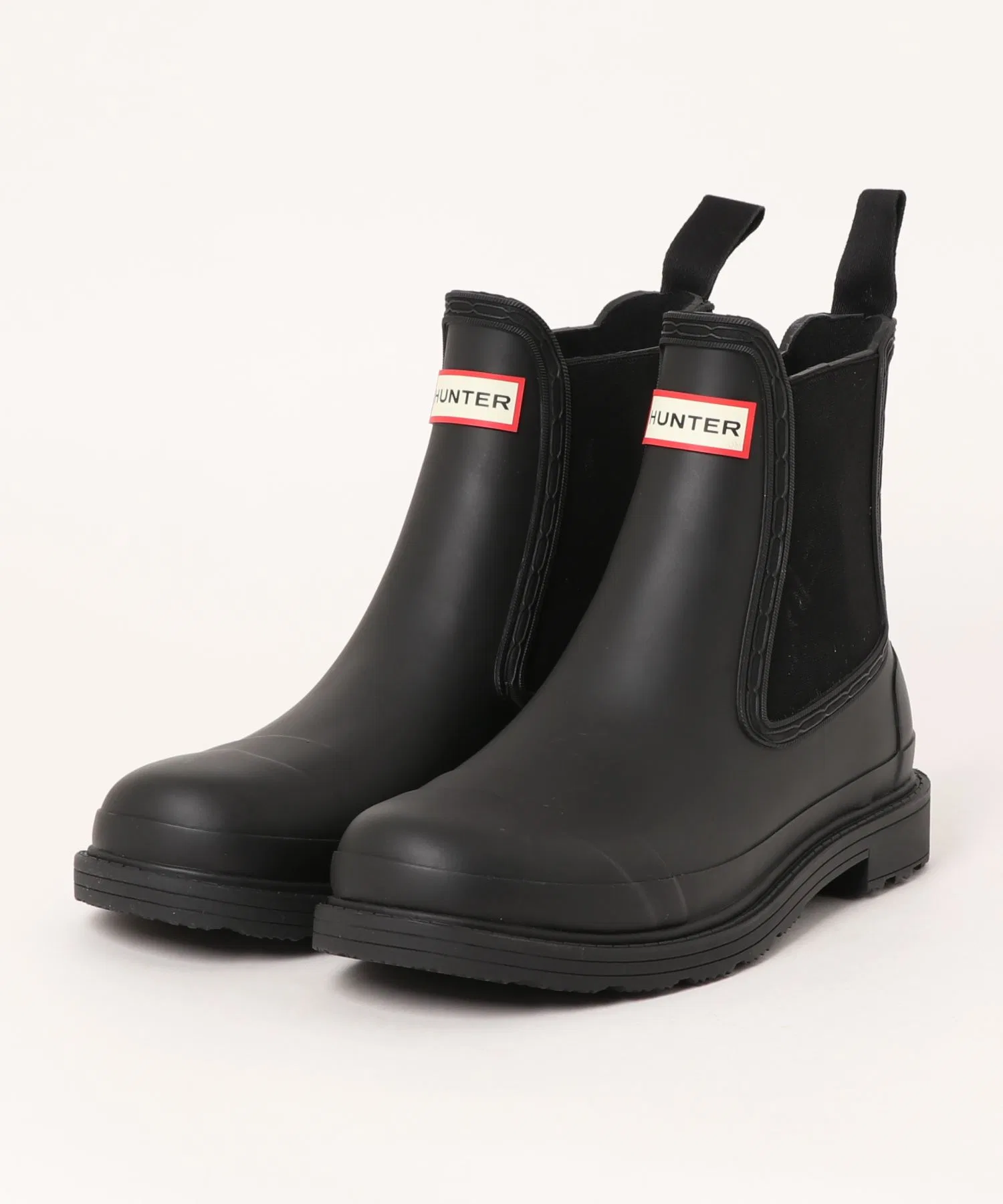 Мужские резиновые сапоги Hunter Commando Chelsea Boot чёрные