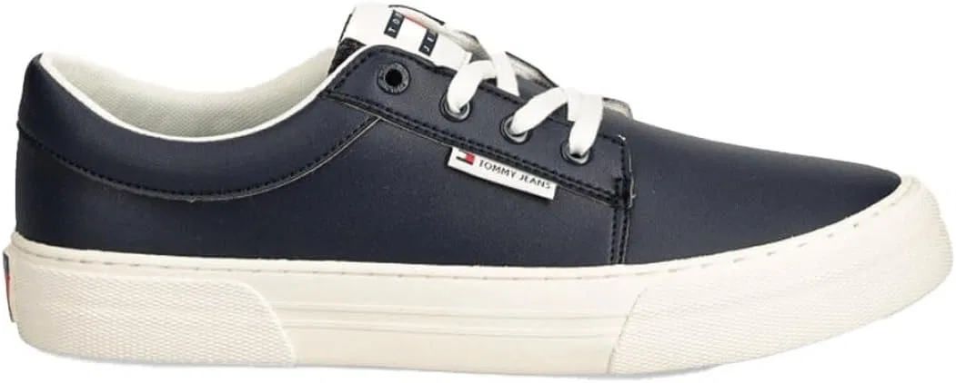 Кроссовки Tommy Jeans Herren Vulcanized Sneaker Skater Derby Schuhe, Blue Dark Night Navy — фото 2