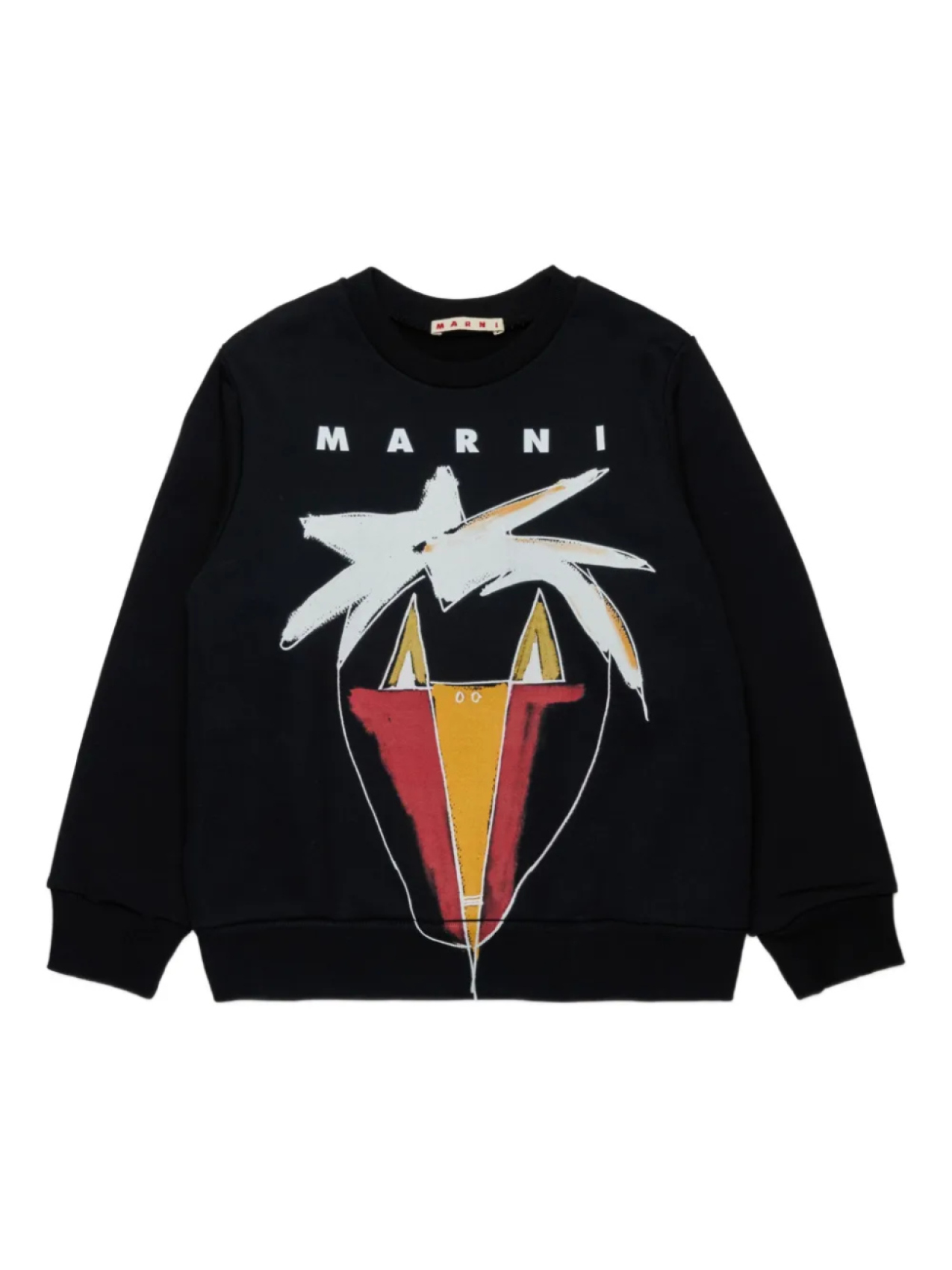 

Детская хлопковая толстовка Marni Kids, черный
