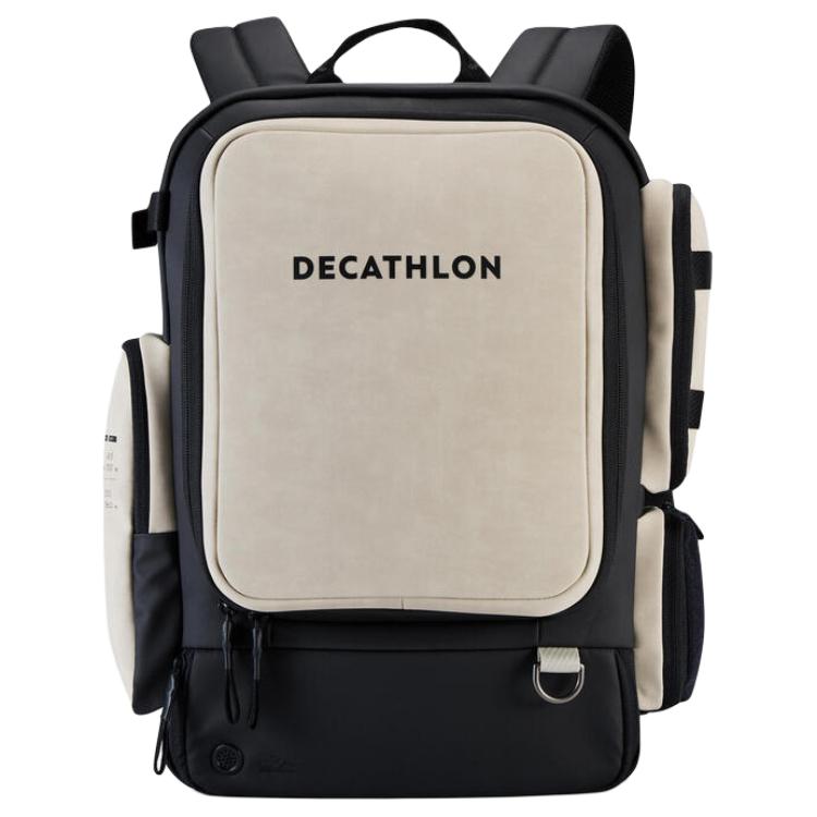 

DECATHLON 27-литровый наружный рюкзак из водоотталкивающей ткани черно-белый унисекс, Black & White