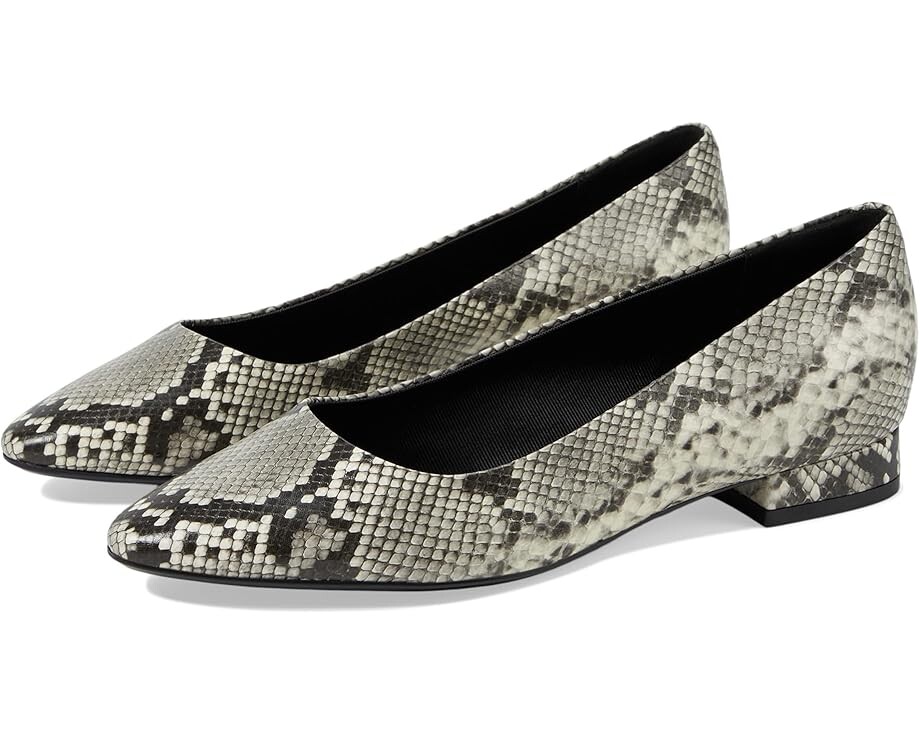 

Туфли на плоской подошве Rockport Tessa, цвет Black/White Snake Multi