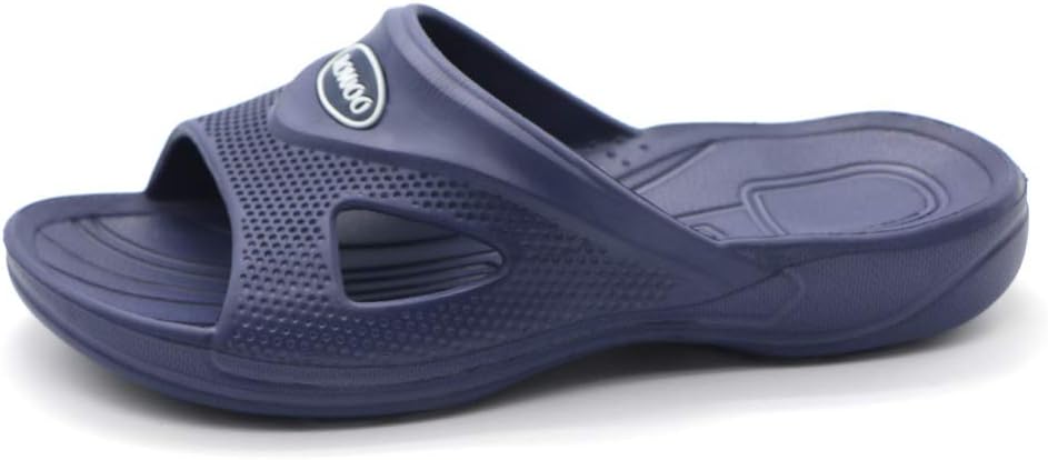 Men Slide Сандалии Shower Sport Beach Bath Classic Slippers ONEHOO, темно-синий — фото 2
