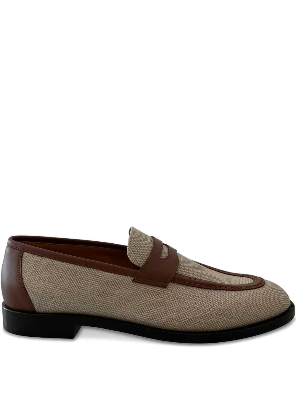 Лоферы Sergio из канваса Loro Piana, коричневый