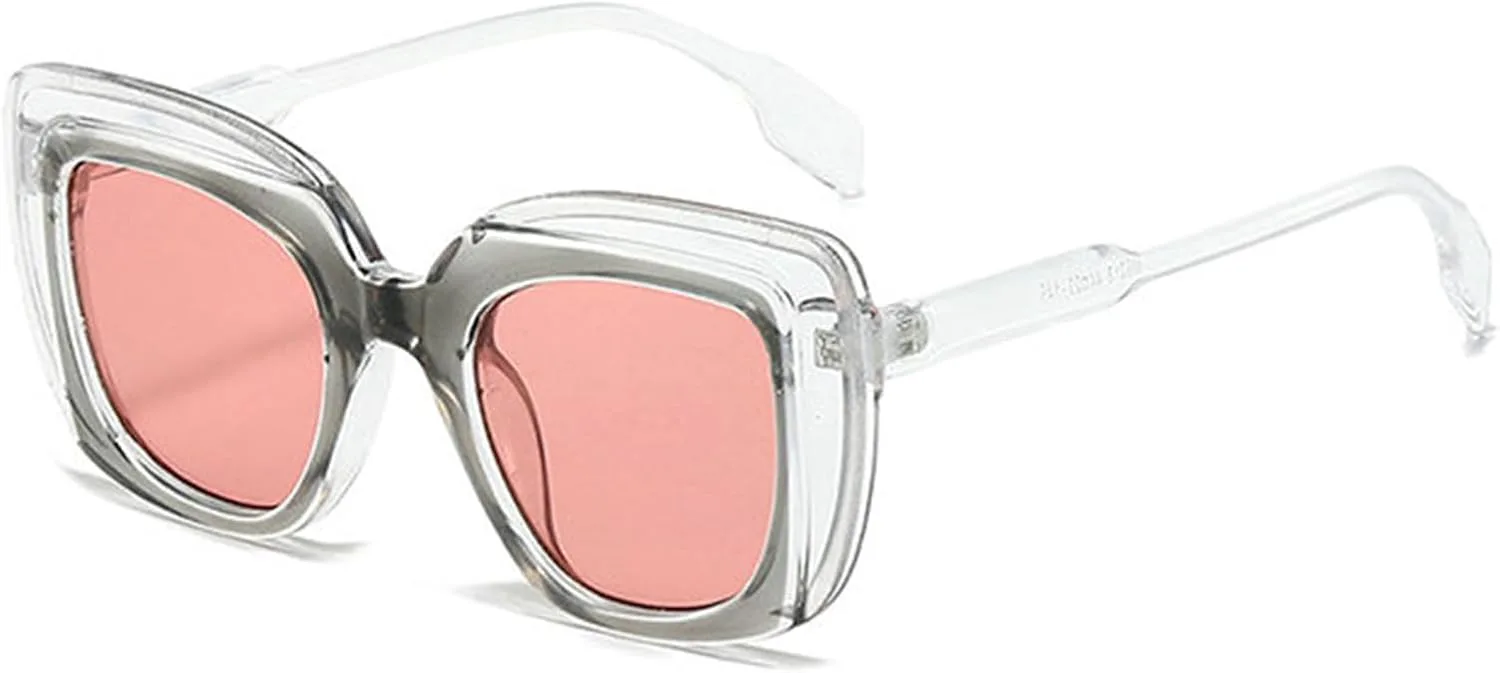 

Солнцезащитные очки "кошачий глаз" большого размера для женщин и мужчин, в стиле ретро, ​​с многоугольными линзами, дизайнерские, шестиугольные helena, C7