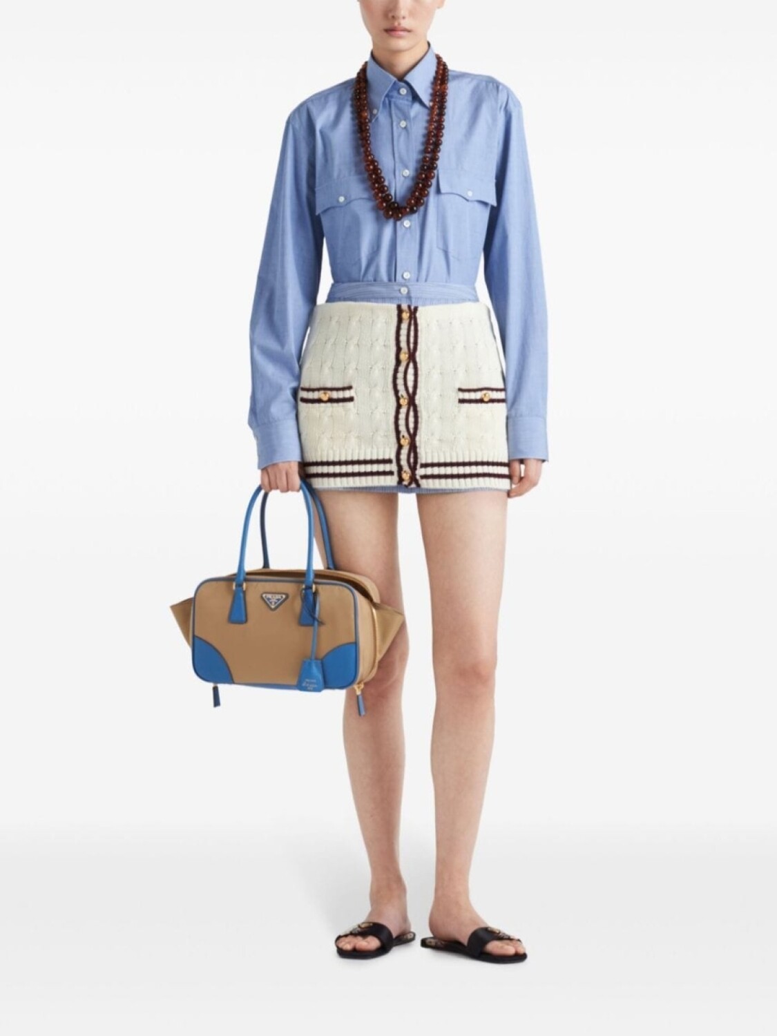 

Prada рубашка с длинными рукавами, синий