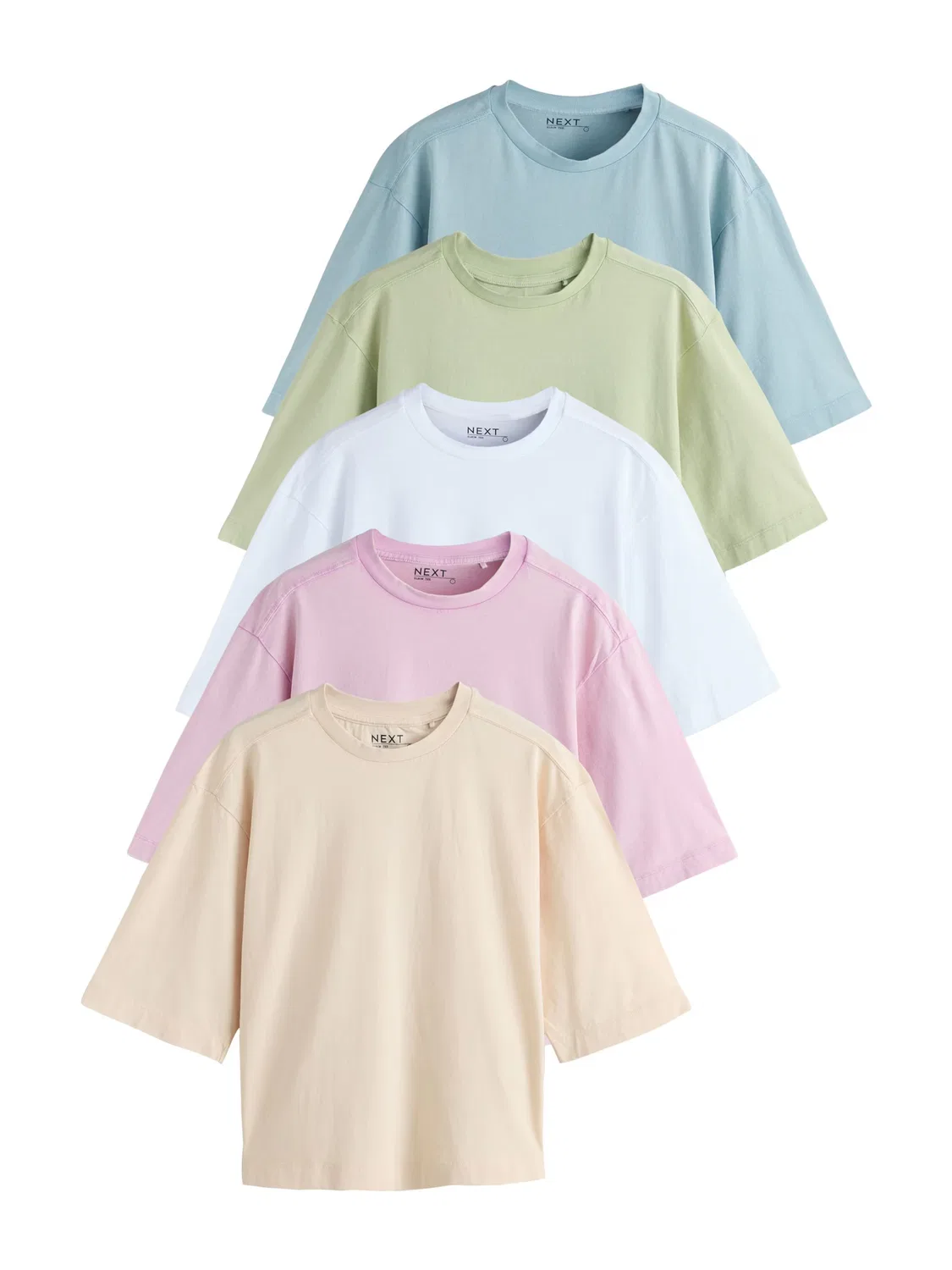 Футболка Next, Cyan Blue/Light Blue/Mint/Pastel Orange/Light Pink