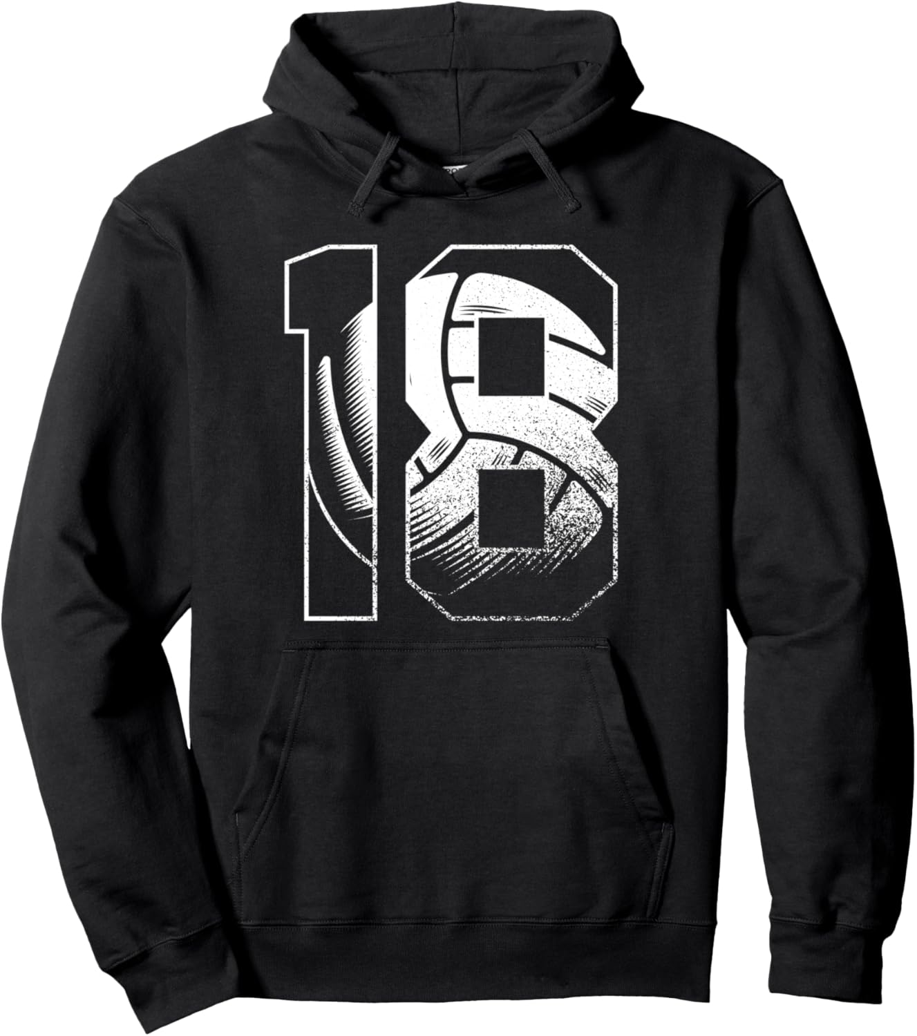 

Толстовка с надписью «18-летний юноша-волейболист, которому исполняется 18 лет» 18 Year Old Birthday Apparel Volleyball Boy B-Day, черный