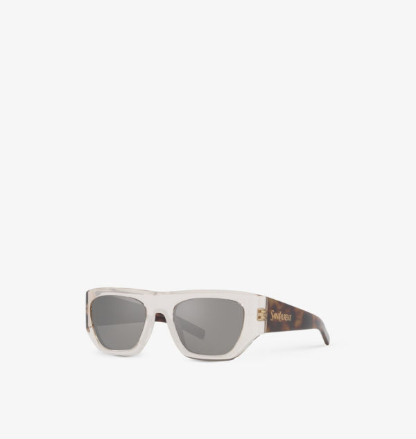 Солнцезащитные очки Ys000619 sl 740 в прямоугольной оправе из ацетата Saint Laurent, коричневый — фото 2