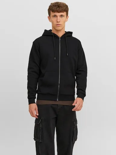 

Толстовка Jack & Jones с капюшоном "JJEBRADLEY SWEAT ZIP HOOD NOOS", черный