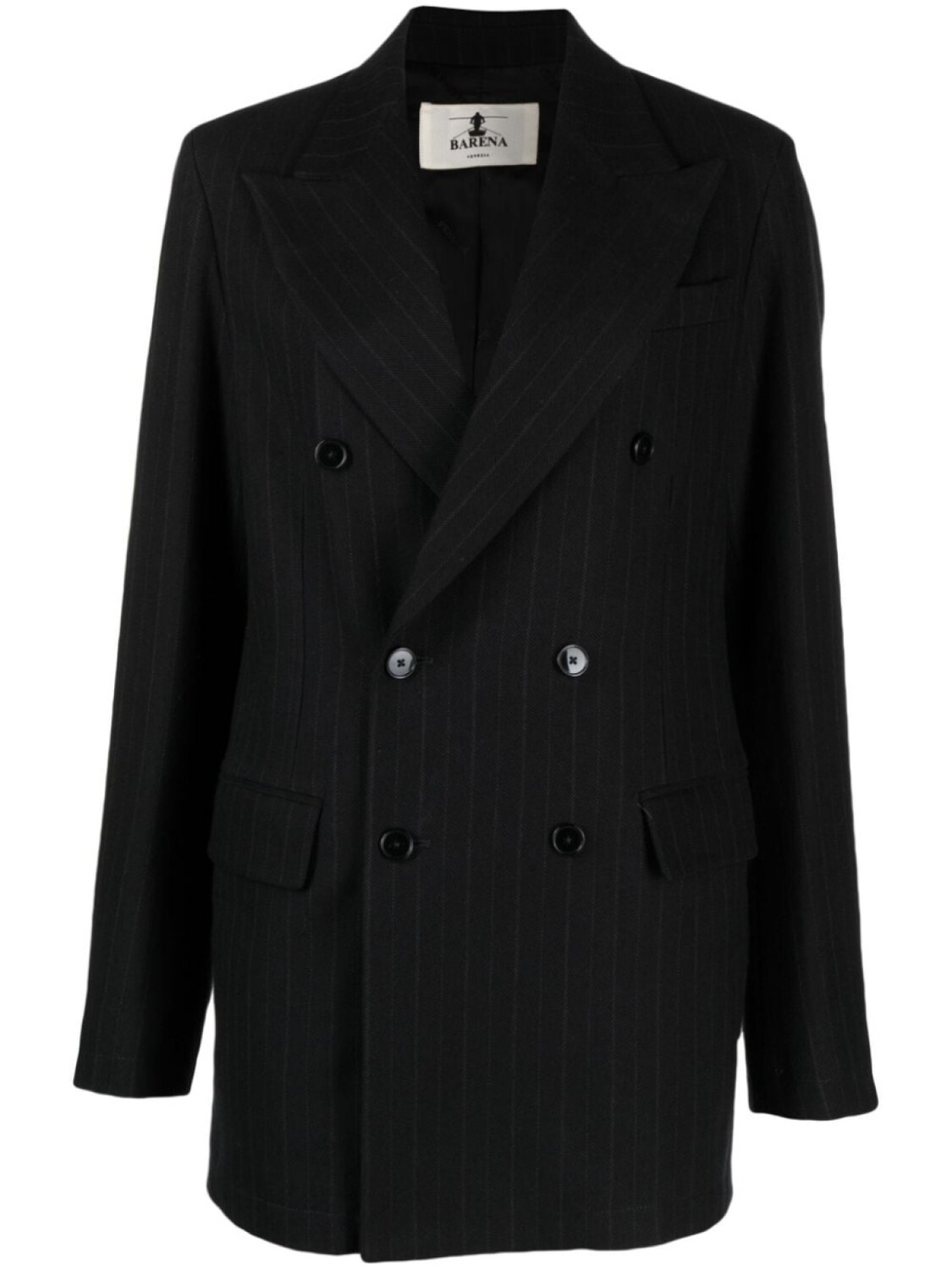

Barena pinstripe-pattern double-breasted blazer, черный