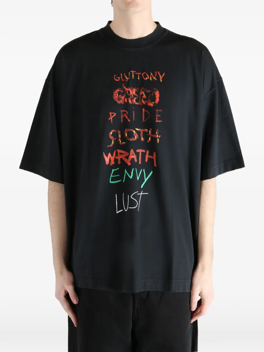 Футболка с принтом Vetements, черный — фото 2