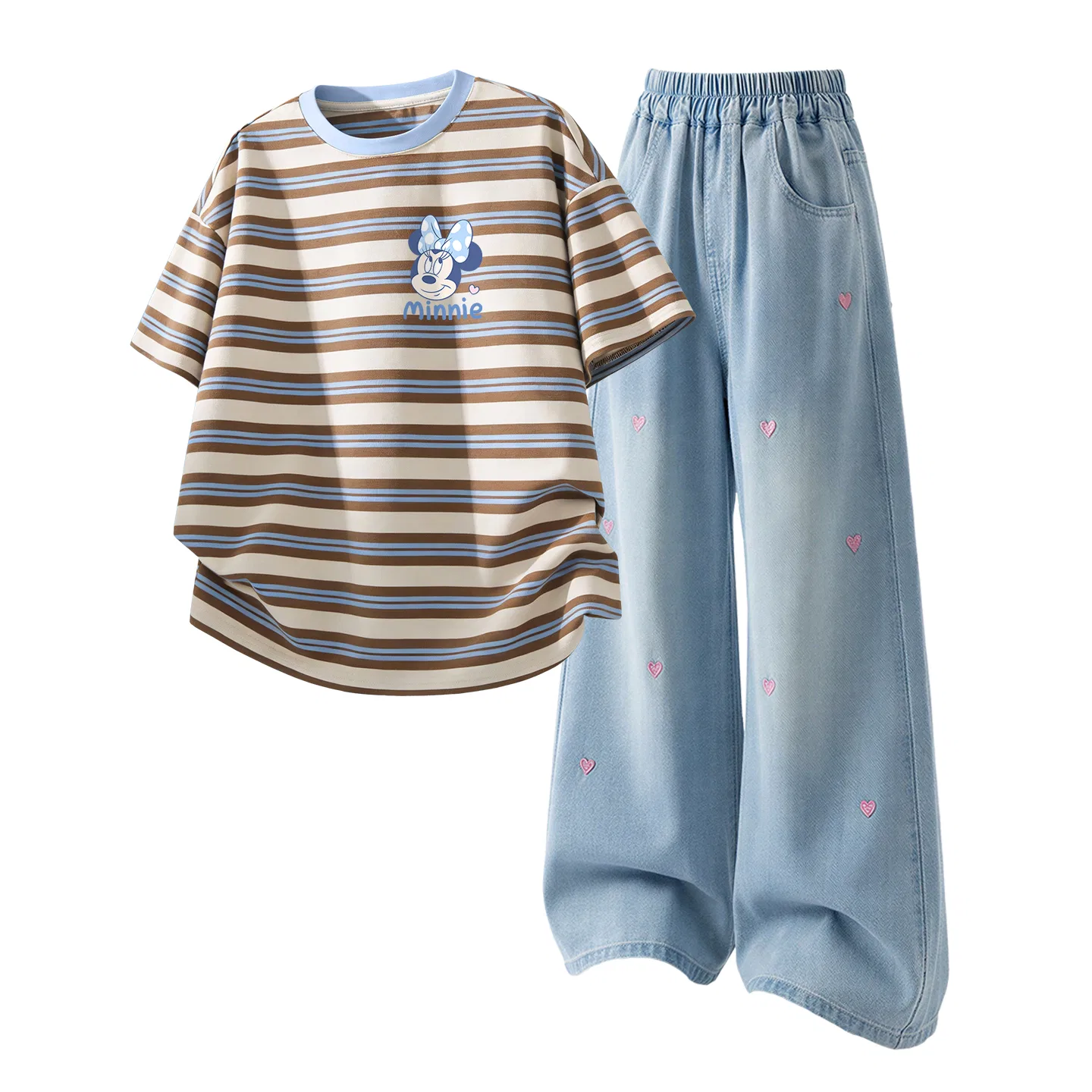 Детский спортивный костюм Casual Sportswear 2 Piece Set Disney, Di L Playful Blue Coffee+Solid Color Denim Light Blue