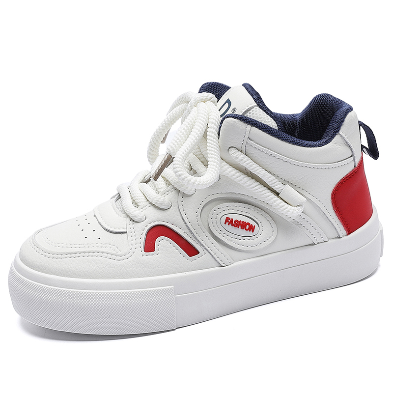 

Износостойкие подростковые скейтерские кроссовки FIRS Kids, бежевый/красный