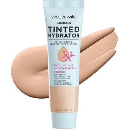 

Wet n Wild Bare Focus Тонированный увлажняющий крем с гиалуроновой кислотой и веганским скваланом для сияющей кожи, легкое покрытие, полуматовый финиш, 1,1 унции Wet 'N' Wild