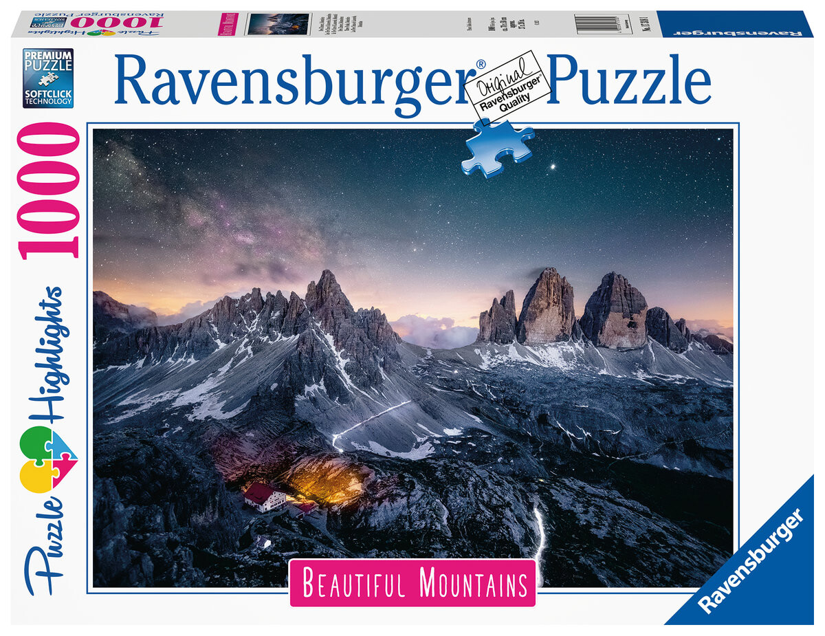 

Ravensburger, пазл, Highlights, Tre Cime, Доломиты, 1000 шт.