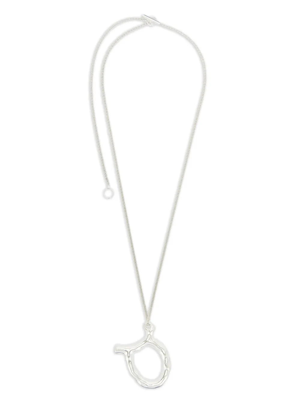 

Серебряное колье с подвеской JIL SANDER, серебяный