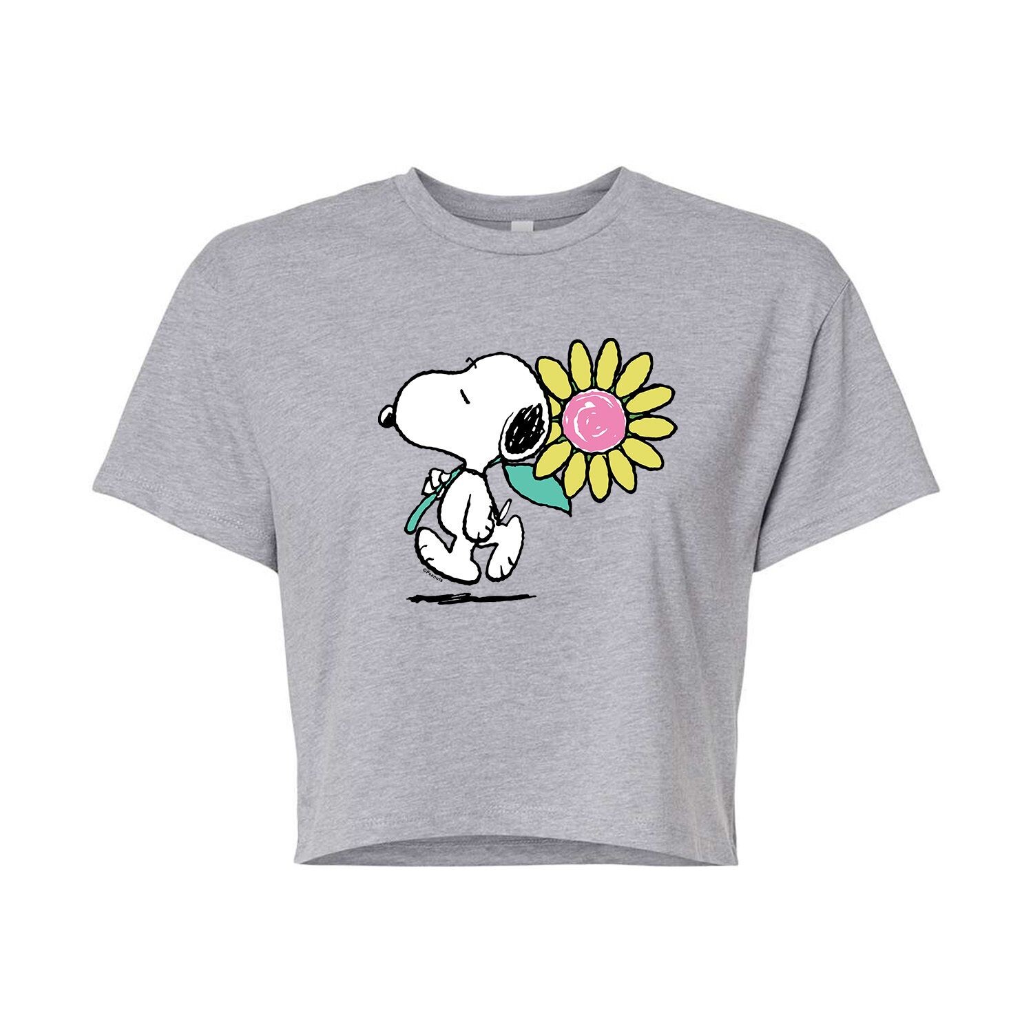 

Укороченная футболка с рисунком Peanuts Snoopy для детей Juniors Licensed Character