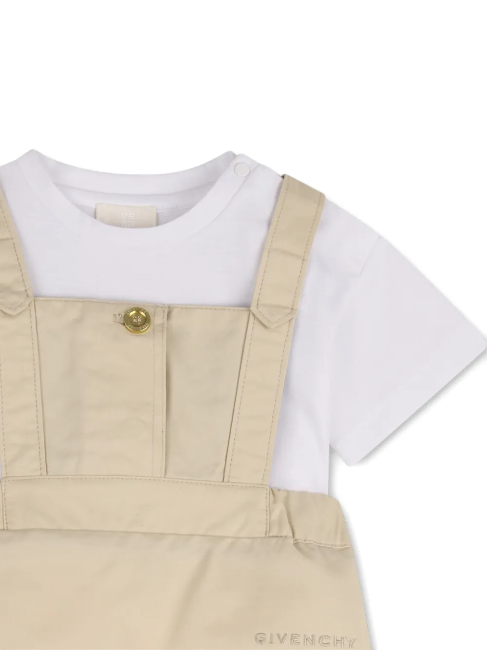 Комплект из Футболка с короткими рукавами и платья Givenchy Kids, бежевый — фото 4