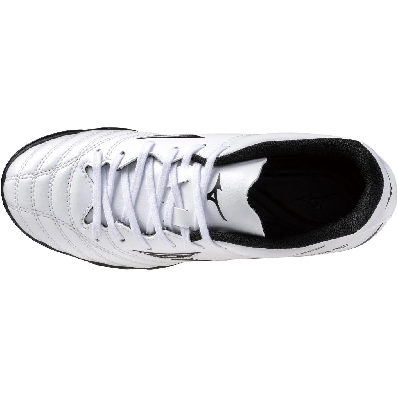 Mizuno Monarcida Neo 3 Slip Resistant Abrasion Resistant низкие детские футбольные бутсы White Black для подростков — фото 4