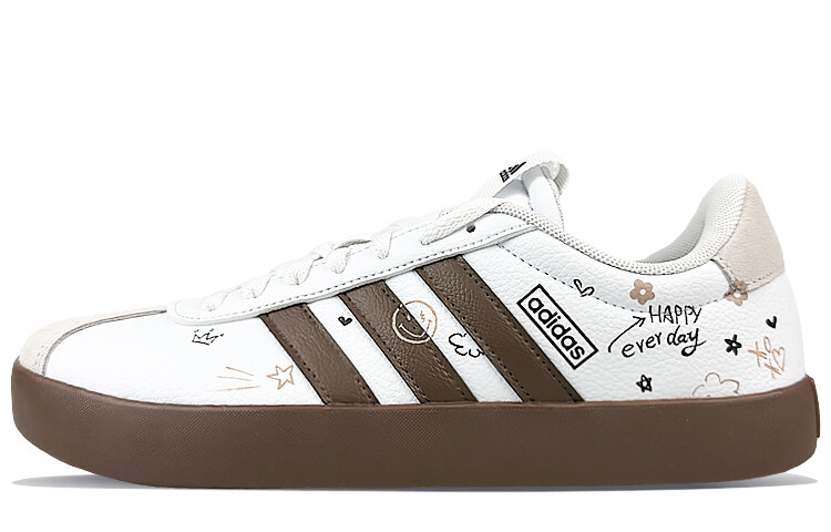 Кроссовки adidas Court Skateboarding Shoes Unisex Low-top Coffee, белый