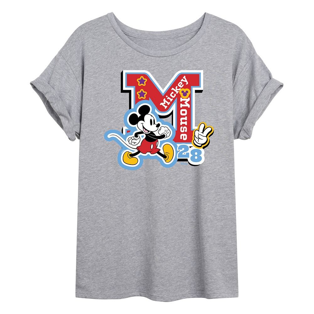 

Университетская струящаяся футболка с Микки Маусом Disney's для юниоров, цвет Heather Gray