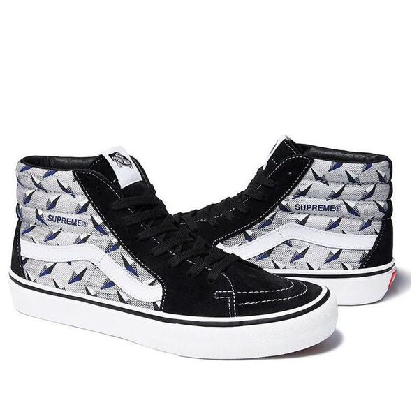 

Кроссовки supreme x sk8-hi pro 'diamond plate black grey' Vans, черный