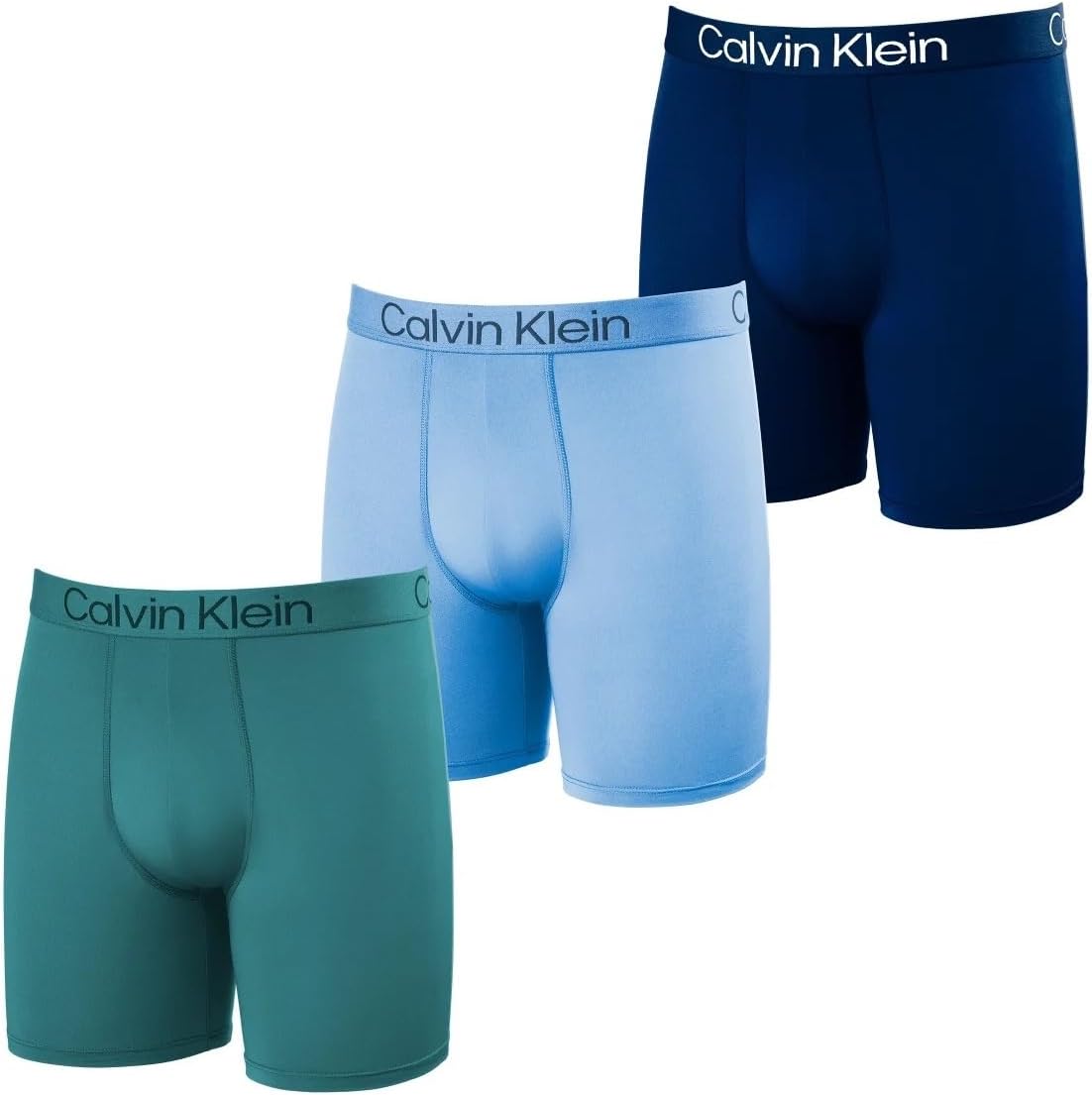 

Мужские трусы-боксеры Calvin Klein Micro Mesh, 3 пары, Navy/Light Blue/Green