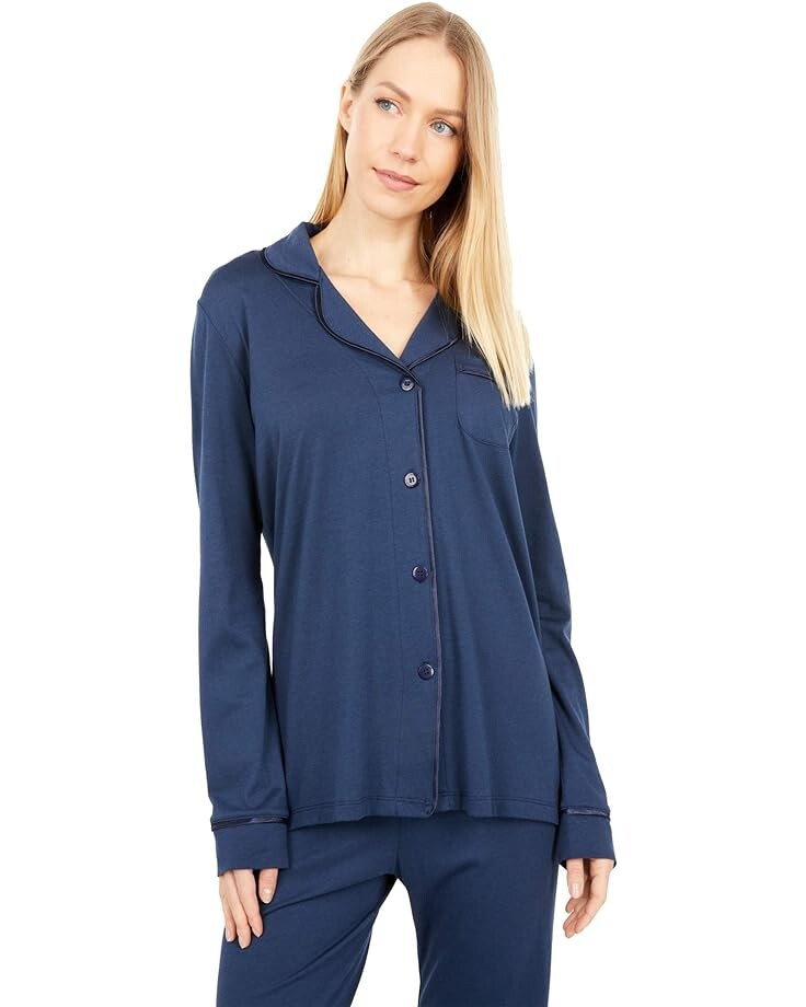 

Пижамный комплект Cosabella Bella Long Sleeve Top Pants Set, цвет Navy/Navy