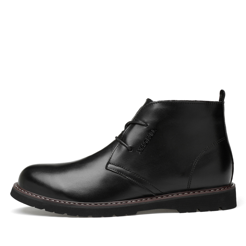 

XIMO BULL Мужские зимние ботинки с меховой подкладкой высотой 3 см черные, цвет Black Fleece-Lined