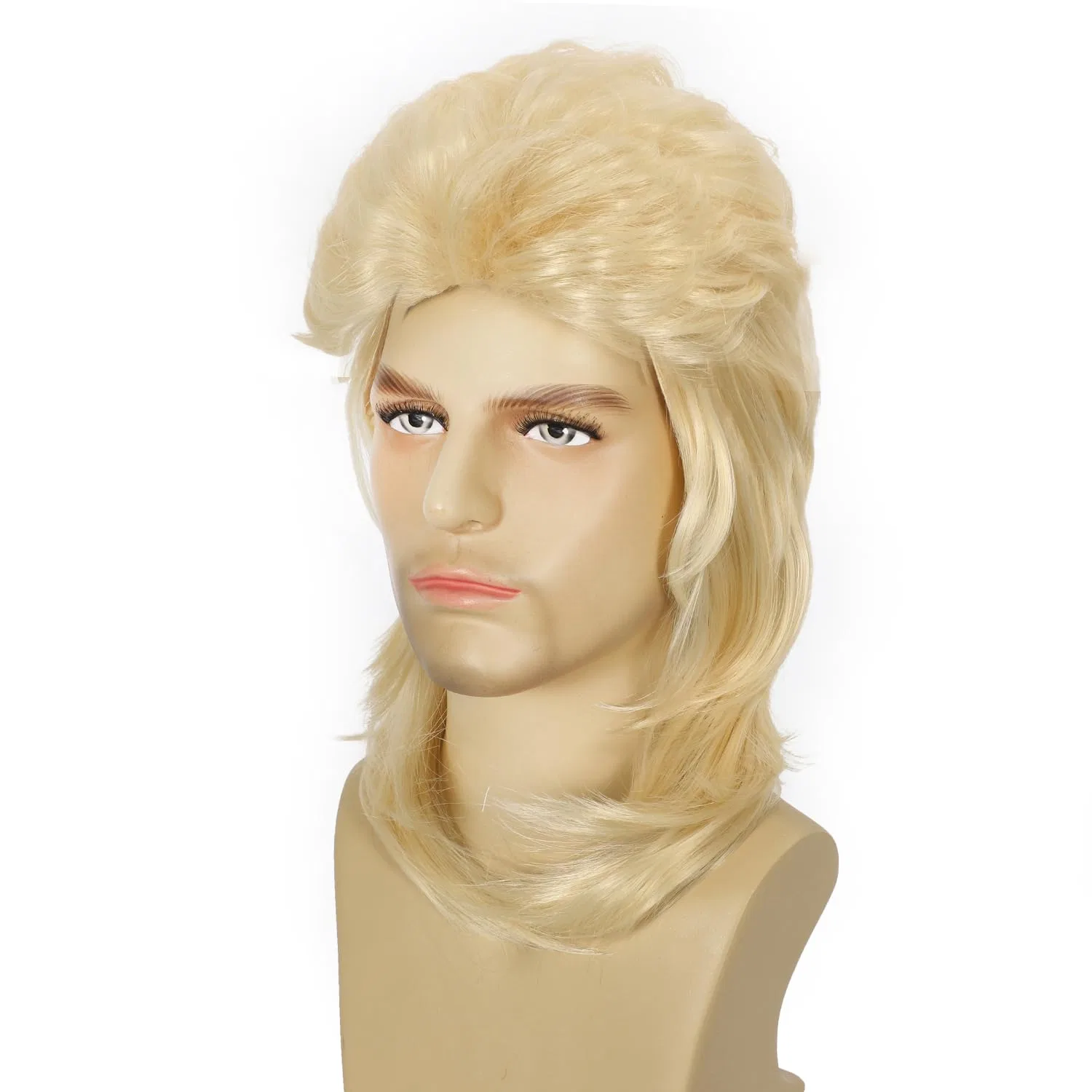 Мужской парик «Маллет» для диско-вечеринок 70-х 80-х годов Sabosi, Long Light Blonde — фото 2