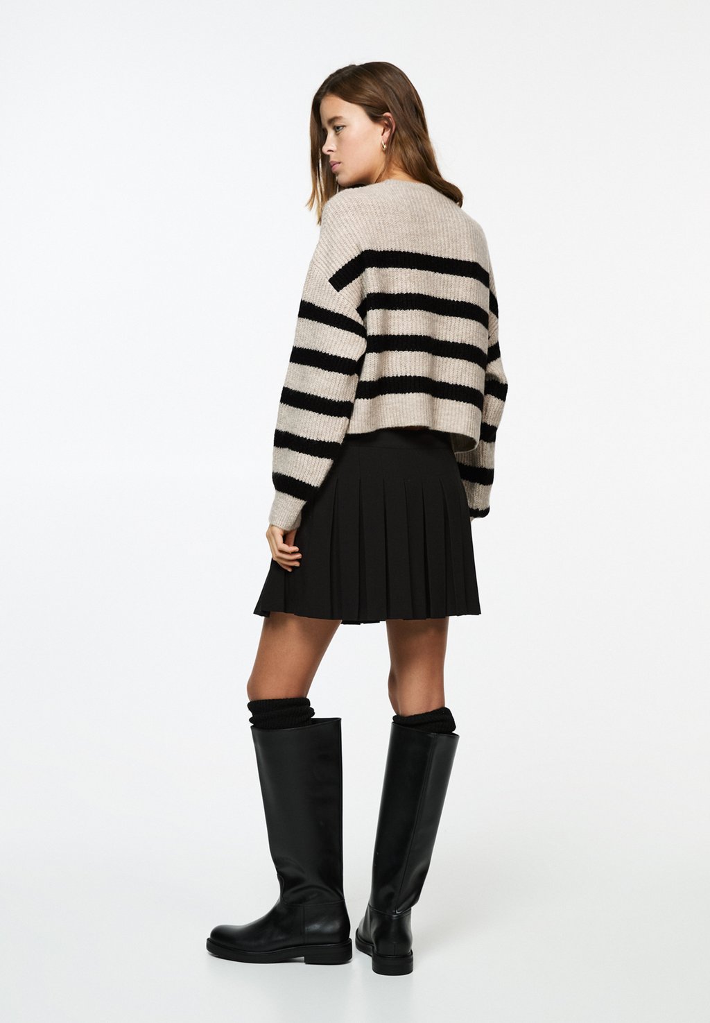 

Джемпер STRIPED PULL&BEAR, бежевый
