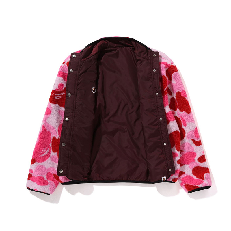 A BATHING APE Синяя двусторонняя куртка Bape Abc Camo Boa Ripstop, Pink PKX — фото 4