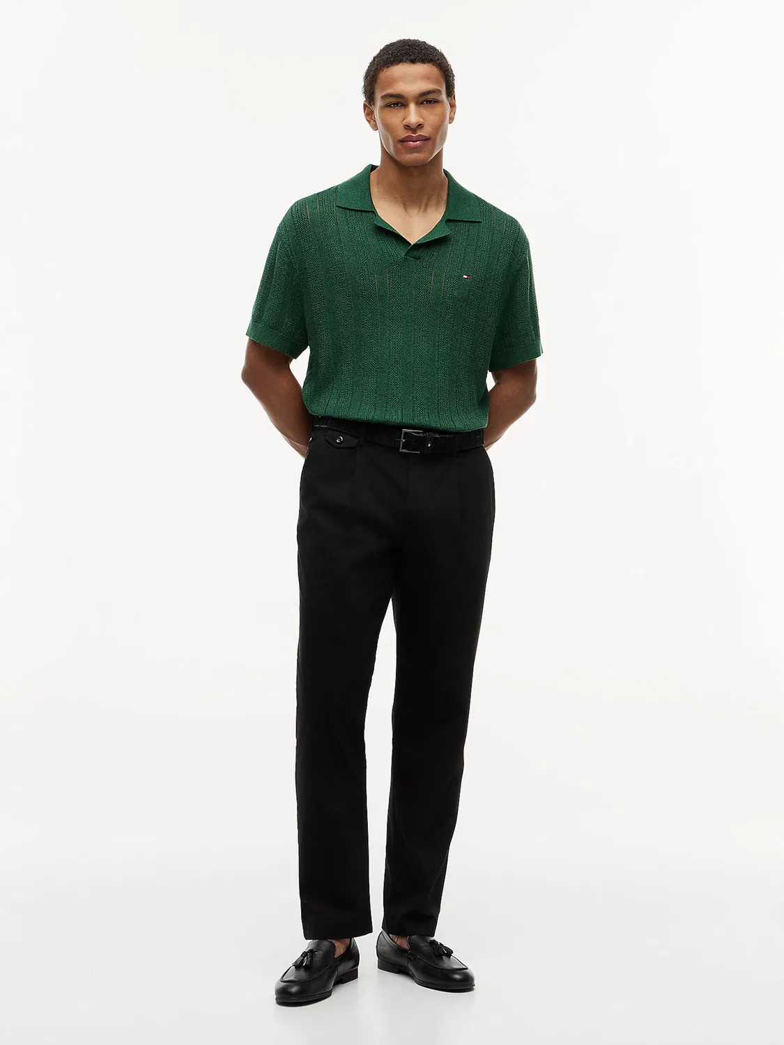 Классические брюки со складками спереди, модель 'Гарлем' Tommy Hilfiger, Black — фото 3