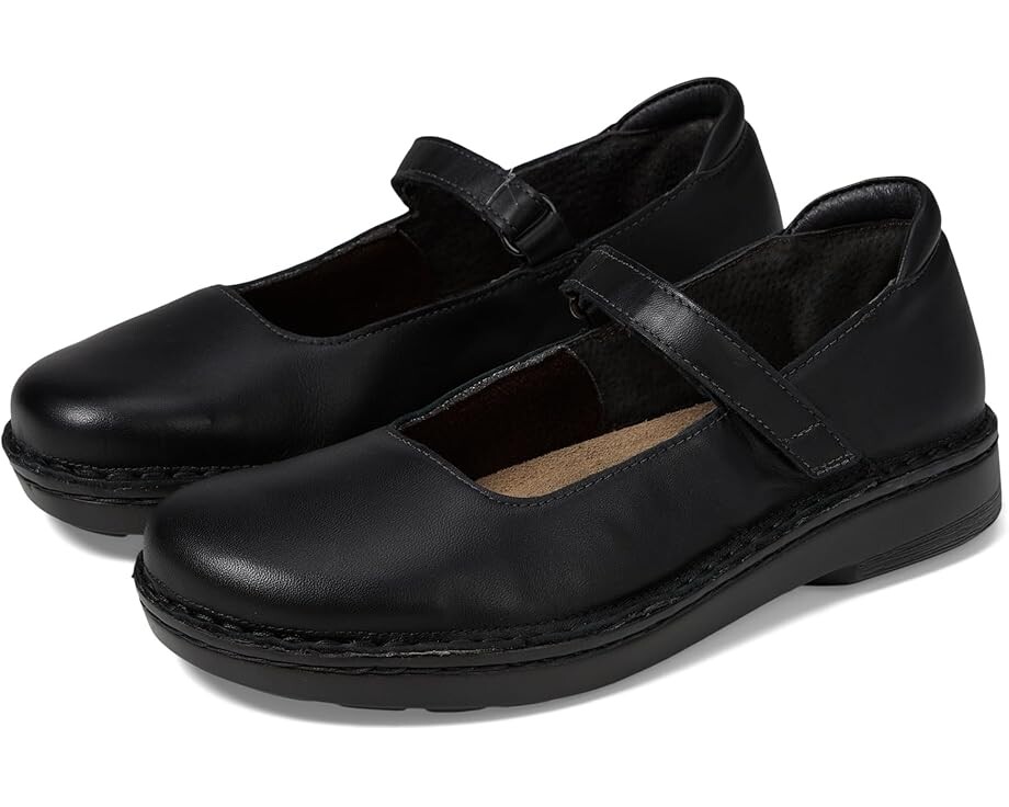 Туфли на плоской подошве Naot Martinos, цвет Jet Black Leather