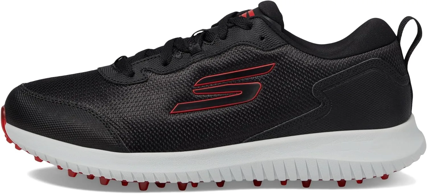 Мужские легкие гольф-кроссовки Skechers Max Fairway 4 Spikeless, черный/красный — фото 4