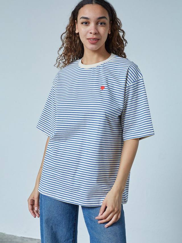 

Футболка Vez Cotton Blend с коротким рукавом и полосками Sisters Point