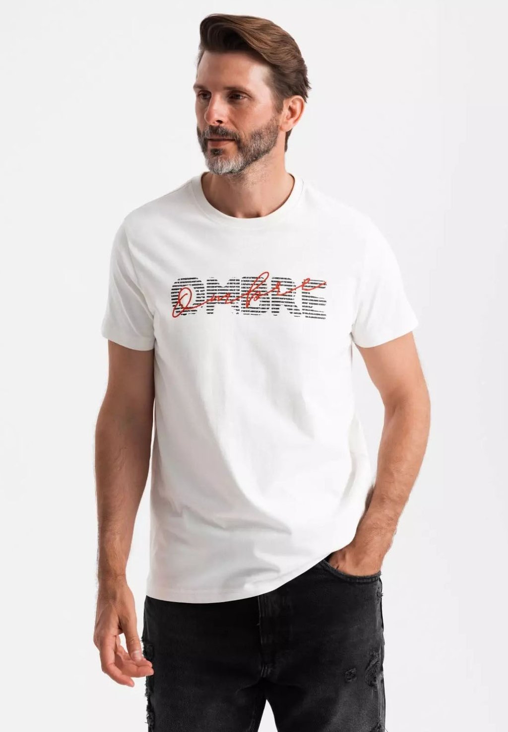 

Футболка с принтом WITH LOGO Ombre, белый
