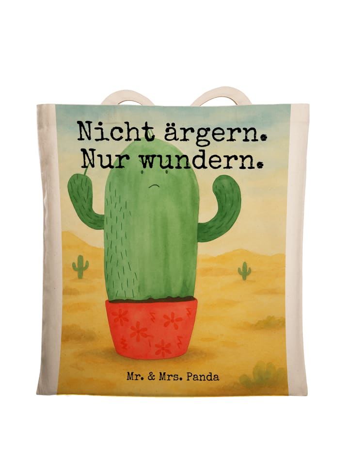 

Mr. & Mrs. Panda Сумка с рисунком в стиле "Кактус Фурия" и надписью белого цвета